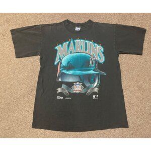 Vintage 1992 Large Florida Marlins MLB Baseball Single Stitch T-Shirt USA
